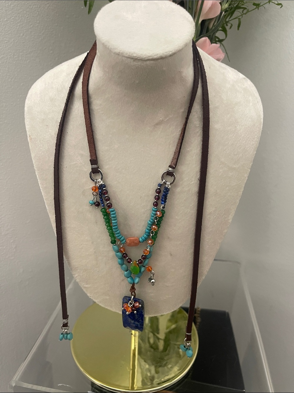 Natural Life Bohemian Multicolor Pendant Necklace